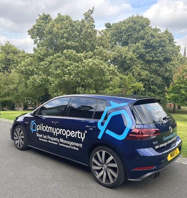 Pilot My Property branded car - we come to you across the UK
