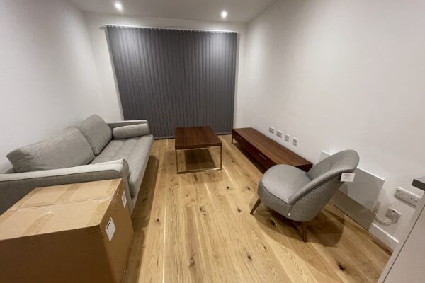 Pink-themed 1-bed apartment refurbishment